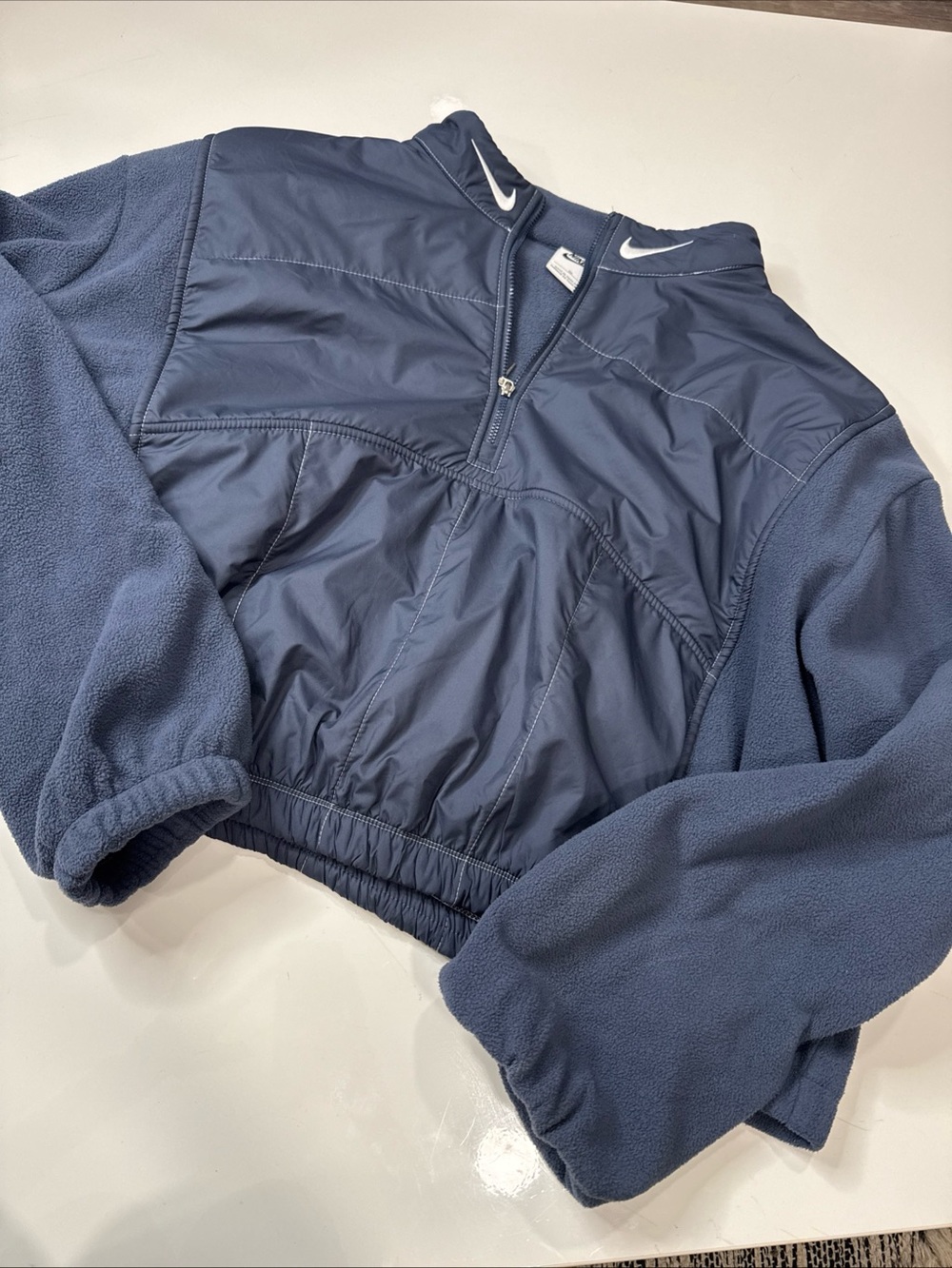 Nike Sweatshirt Essentials Crop jacket Thunder Blue 1/2 ZIP DM9218 top 3x A0606